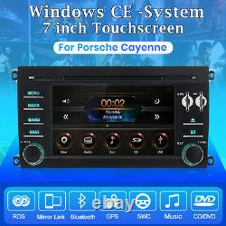 7 Touchscreen Car Stereo Radio Double DIN USB DVD For Porsche Cayenne 2003-2010