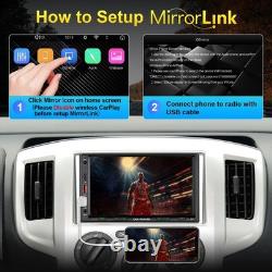 7 inch Double Din Car Stereo, Double Din Car Radio with Wireless CarPlay & And