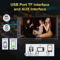 7 inch Double Din Car Stereo, Double Din Car Radio with Wireless CarPlay & And