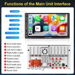 7 inch Double Din Car Stereo, Double Din Car Radio with Wireless CarPlay & And