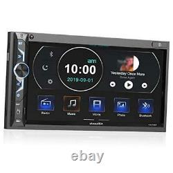 7 inch Double Din Digital Media Car Stereo Receiver, Bluetooth 5.0 Touch Black
