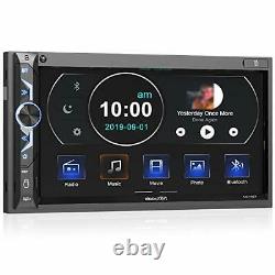 7 inch Double Din Digital Media Car Stereo Receiver Bluetooth 5.0 Touch Screen