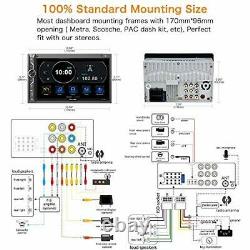 7 inch Double Din Digital Media Car Stereo Receiver Bluetooth 5.0 Touch Screen