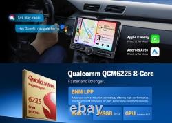 8+128GB 10.1 in Android Auto Double DIN Car Stereo CarPlay GPS 4G LTE Hands-free