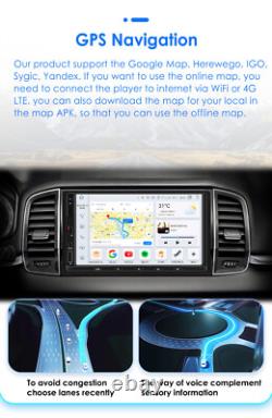 8+128GB Double 2 Din 7 IPS Car Stereo Radio WiFi Android 12 GPS Navi BT CarPlay