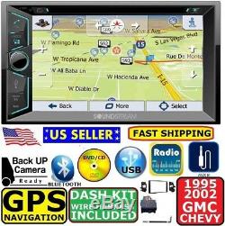 95-02 Gm Truck Suv DVD CD Gps Navigation Bluetooth Double Din Car Stereo Radio