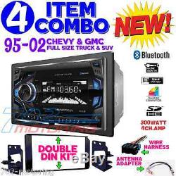 95-02 Gm Truck / Suv Style Screen Bluetooth Double Din Car Stereo Radio Kit Chev