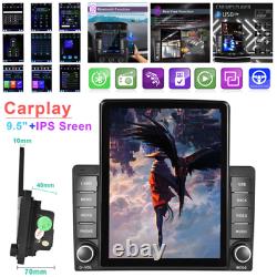 9.5Double Din Car Radio Stereo Vertical Touch Screen Player Carplay Fast Charge