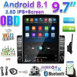 9.7 Android 8.1 Double 2 DIN Car Stereo Radio GPS Navi Touch Screen Player APK