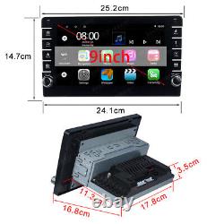 9''Double Din 2+64G Android 12 Car Monitor Stereo For Apple Carplay WiFi GPS FM