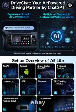 A5L Android Double-DIN Car Stereo, Wireless CarPlay & Wireless Android Auto, 7