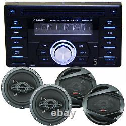 AGR-502BT Gravity Double Din Bluetooth Car Audio Stereo CD MP3 with USB 4 SGR654