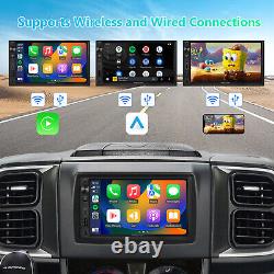 AHD Camera+ Double 2Din 7 QLED Android Auto Car Play Stereo Radio GPS Head Unit