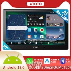 ATOTO 10 QLED AI Android Car Stereo Double DIN Radio Carplay&Android Auto HDMI
