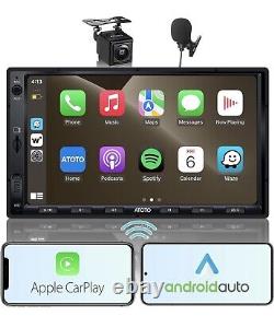 ATOTO 7IN Double Din Car Stereo SiriusXM GPS Radio Wireless Android Auto Carplay