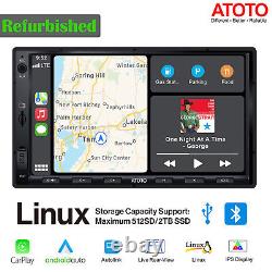 ATOTO 7in IPS LCD Double-DIN Car Stereo Radio with CarPlay/Android Auto/Mirrorlink