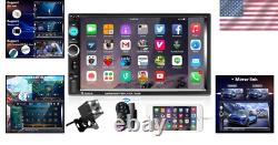 Advanced Bluetooth Double Din Car Stereo with HD Touchscreen & Backup Camera