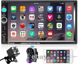 Advanced Bluetooth Double Din Car Stereo with HD Touchscreen & Backup Camera