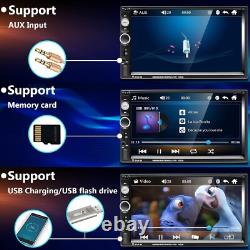 Advanced Bluetooth Double Din Car Stereo with HD Touchscreen & Backup Camera