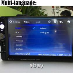 Advanced Bluetooth Double Din Car Stereo with HD Touchscreen & Backup Camera