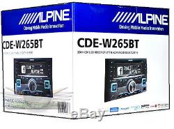 Alpine CDE-W265BT Double DIN Bluetooth In-Dash CD/AM/FM Car Stereo New CDEW256BT