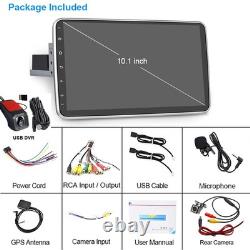 Android13 10.1 1Din Car Stereo Radio Adjustable&Detachable Screen 64GB Wifi DVR