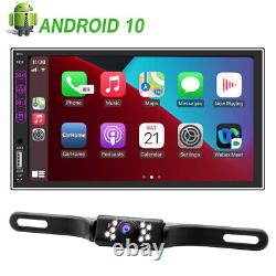 Android 10.1 Double Din 7 Car Stereo Apple CarPlay Auto Radio GPS Navi WiFi+CAM