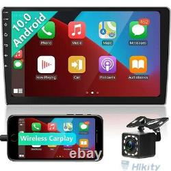 Android 10.1 GPS Navi CarPlay Double Din 2Din Car Stereo Radio Player with Camera