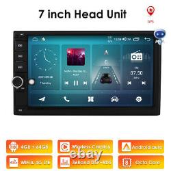 Android 10 Car Stereo Double Din 4GB+64GB 8Core GPS WiFi 7 Head Unit Carplay