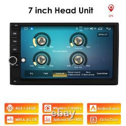 Android 10 Car Stereo Double Din 4GB+64GB 8Core GPS WiFi 7 Head Unit Carplay