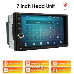 Android 10 Car Stereo Double Din 4GB+64GB 8Core GPS WiFi 7 Head Unit Carplay