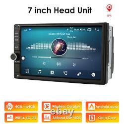 Android 10 Car Stereo Double Din 4GB+64GB 8Core GPS WiFi 7 Head Unit Carplay