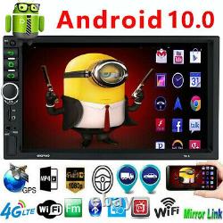 Android 10 Car Stereo GPS Navigation Radio MP5 Player Double 2Din WIFI 7 Inch