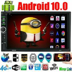 Android 10 Car Stereo GPS Navigation Radio MP5 Player Double 2Din WIFI 7 Inch