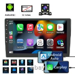 Android 10 Double Din 10.1 Car Stereo Apple CarPlay Auto Radio GPS Navi WiFi FM