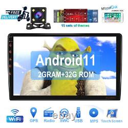 Android 11 9inch Car Stereo GPS Navi MP5 Player Double 2Din WiFi Quad Core Radio