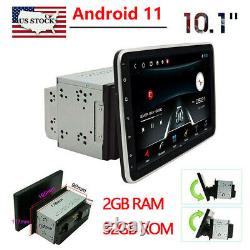 Android 11 Double 2 DIN Car Radio Stereo GPS WIFI 10.1'' Rotatable Screen 2+32GB