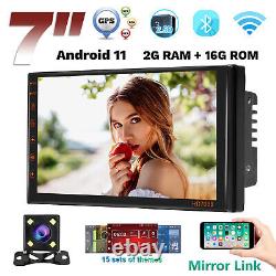 Android 11 GPS Navi Car Radio Stereo 7+ Backup Camera Touch Screen Double 2-Din