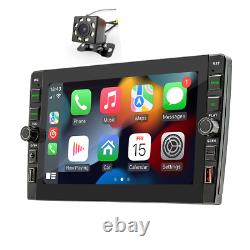 Android 12 Carplay Car Radio WIFI GPS Double 2Din Stereo With 8LED Camera Kit