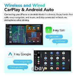 Android 13 7in Car Stereo Double DIN Wireless Android Auto & CarPlay Bluetooth