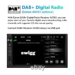 Android 13 7in Car Stereo Double DIN Wireless Android Auto & CarPlay Bluetooth