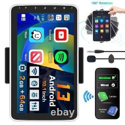 Android 13 Carplay GPS Navi WiFi 10.1 Double 2Din Rotatable Car Stereo Radio FM