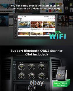 Android 13 Double 2Din 7 IPS Car Stereo Radio GPS Navigation CarPlay BT USB RDS