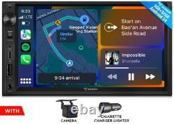Android 14 7 Double 2DIN Car Stereo Radio Wireless Apple CarPlay & Android Auto
