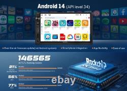 Android 14 CarPlay GPS Navi WiFi 7 Double 2Din Touch Screen Car Stereo Radio BT