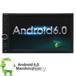 Android 6.0 Double Din Car Stereo Radio GPS Wifi 3G OBD2 HD Mirror BT No DVD