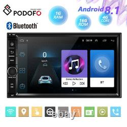 Android 8.1 WIFI/4G 7 Double 2DIN Car Radio Stereo Player GPS NAV BT+MAP 1+16GB