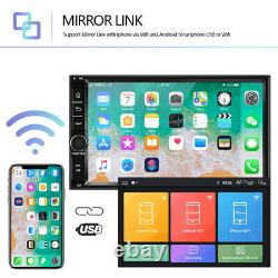 Android 8.1 WIFI/4G 7 Double 2DIN Car Radio Stereo Player GPS NAV BT+MAP 1+16GB