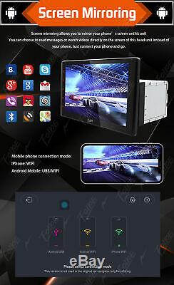 Android 9.0 Double 2Din Car Stereo Radio GPS Nav Wifi DAB Mirror Link no DVD+MIC