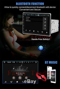 Android 9.1 Double 2Din 10.1'' Car GPS Stereo Radio Player 4G BT WIFI USB+Camera